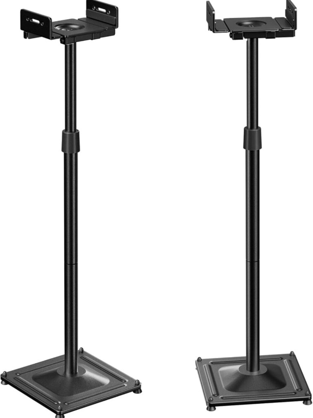 Height Adjustable Universal Speaker Stands for Surround Sound - 33.3” to 45.1
